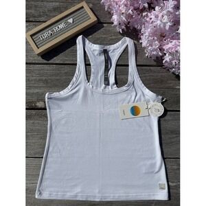 Vuori Women's Lux Racerback Tank Top white size SMALL NWT